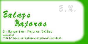 balazs majoros business card